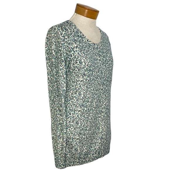 LOFT Floral Crew Neck Wool Blend Sweater M - Picture 3 of 8